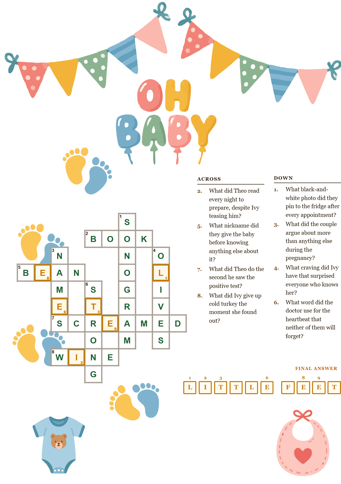 Baby Shower Crossword preview